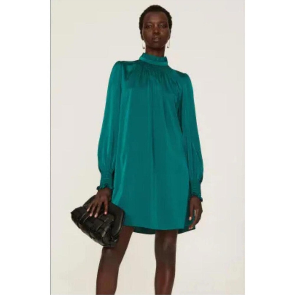 Adam Lippes Green Mock Neck Dress, Size: 10